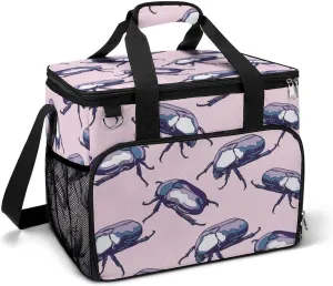 Egyptian Scarab Insect Portable Cooler Bag Lunch Box Container Crossbody Insulated Tote Bag for Work Camping Outdoor
