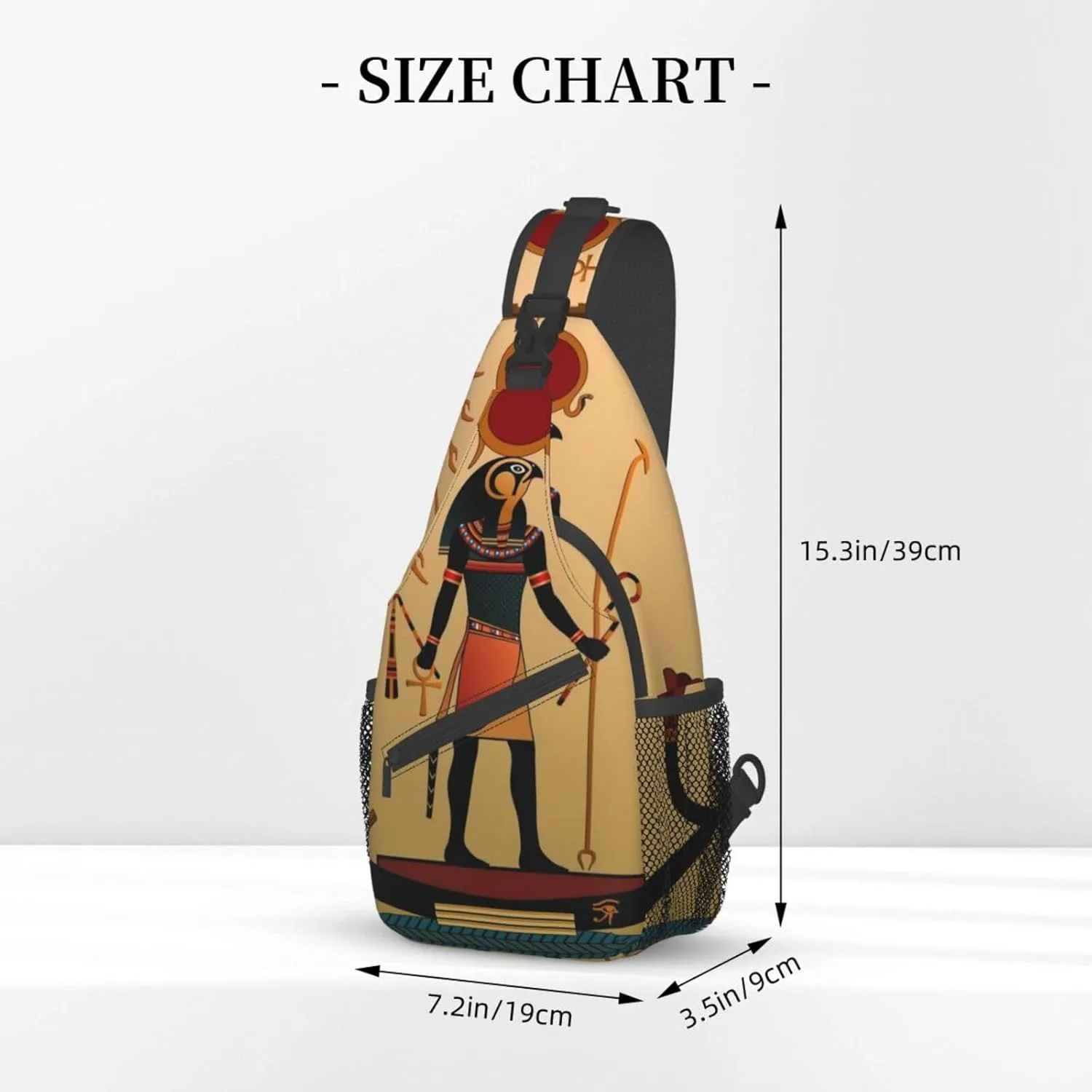 Egyptian Sling Backpack Chest Bag Crossbody Shoulder Bag Gym Cycling Travel Hiking Daypack For Men Women