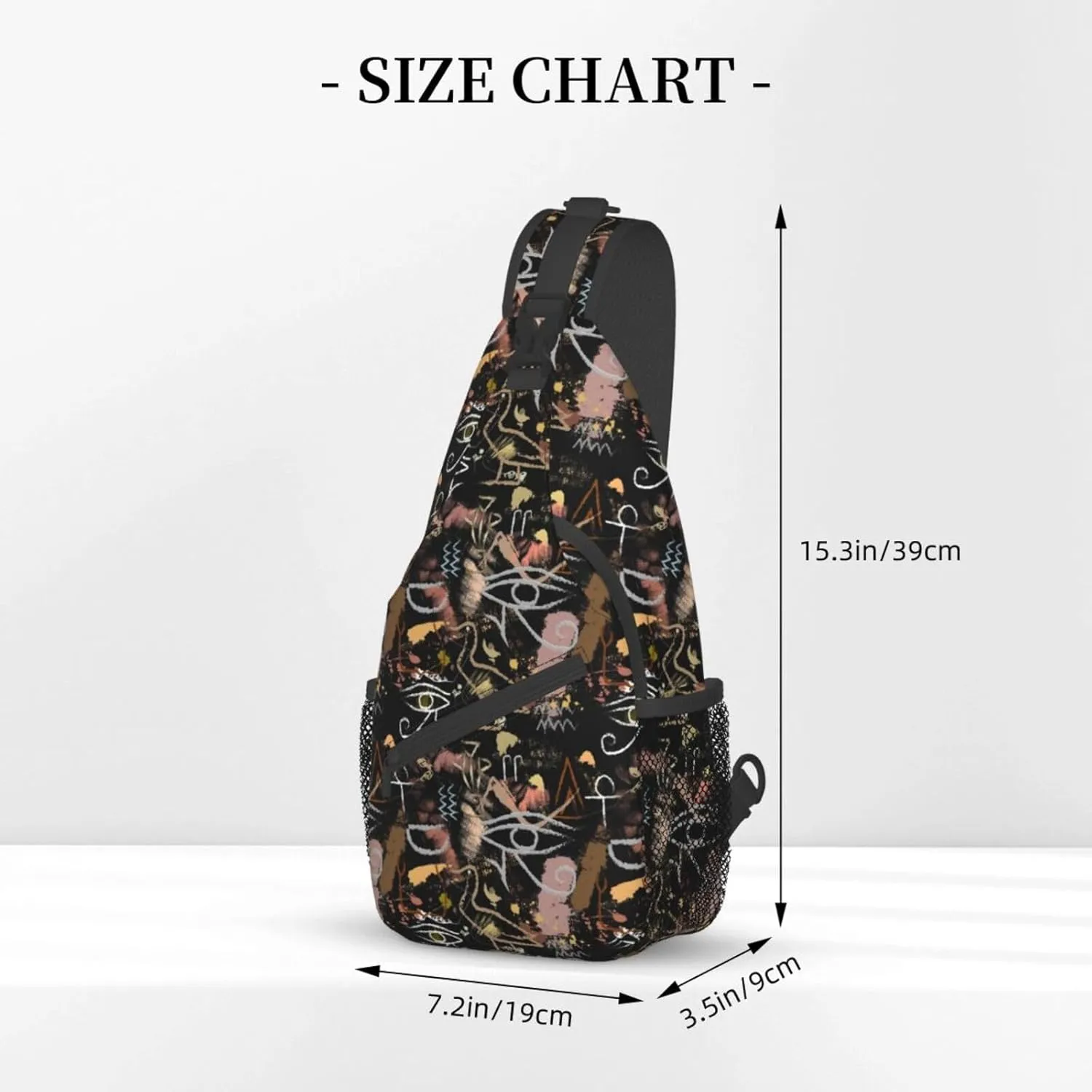 Egyptian Sling Backpack Chest Bag Crossbody Shoulder Bag Gym Cycling Travel Hiking Daypack For Men Women