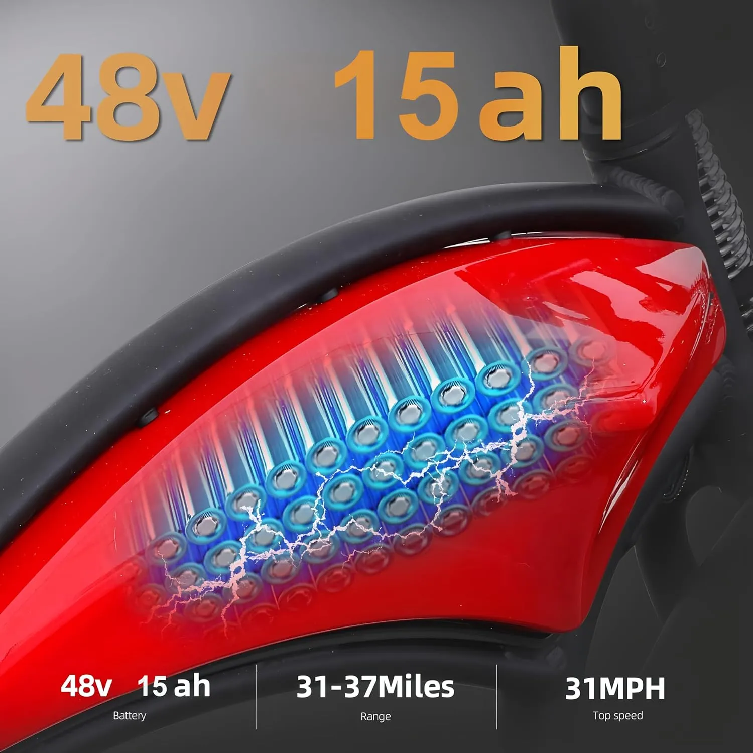 Electric Mountain Bikes for Adults, 750W Motor 31 MPH High Speed E-Bike, 37 Mile Range 48V 15Ah/17.5Ah Battery, 7 Speed Dual Shock Absorber Full Suspension Commuter Fat Tire Bicycle