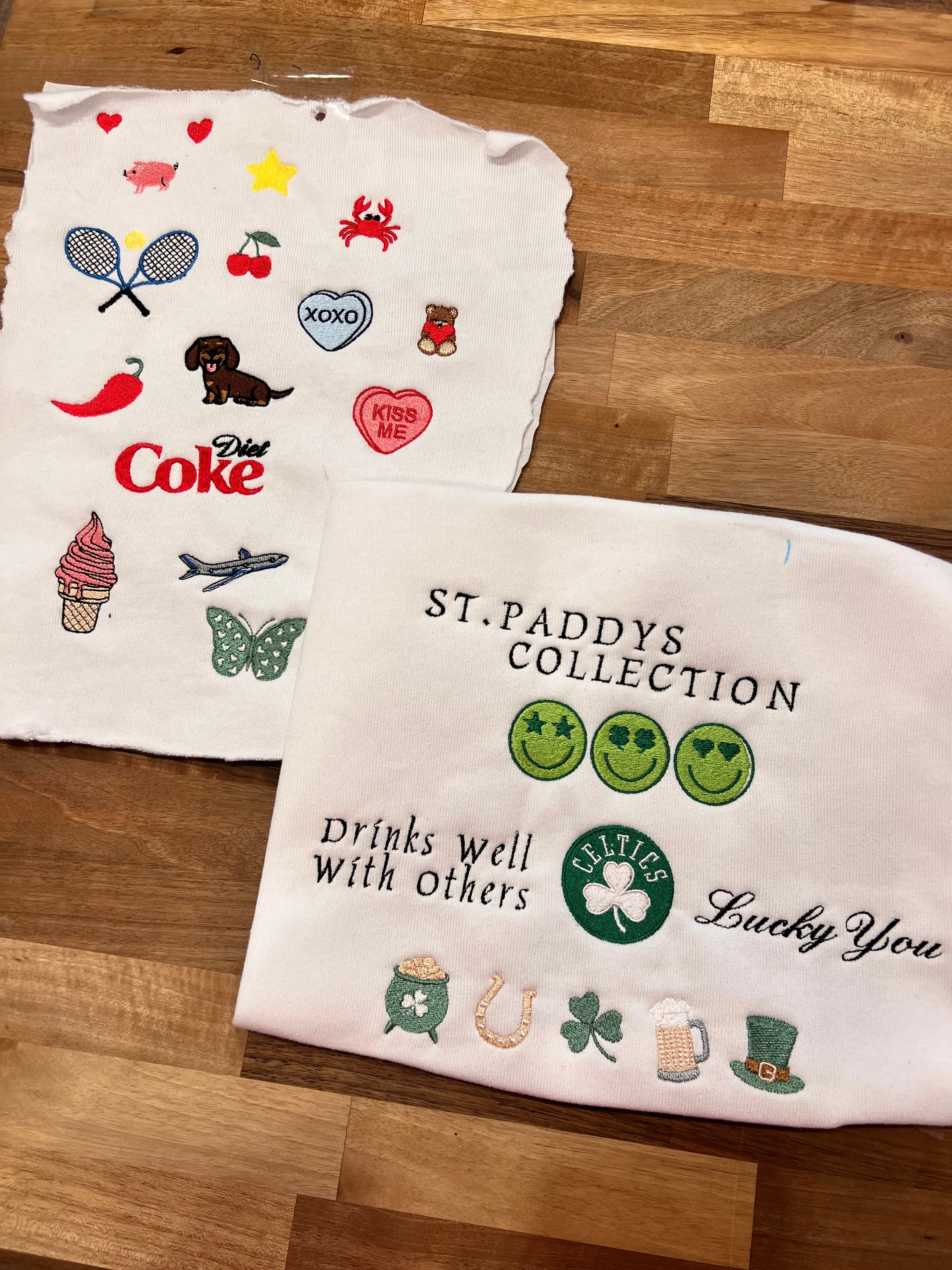 Embroidered Waffle Makeup Pouch