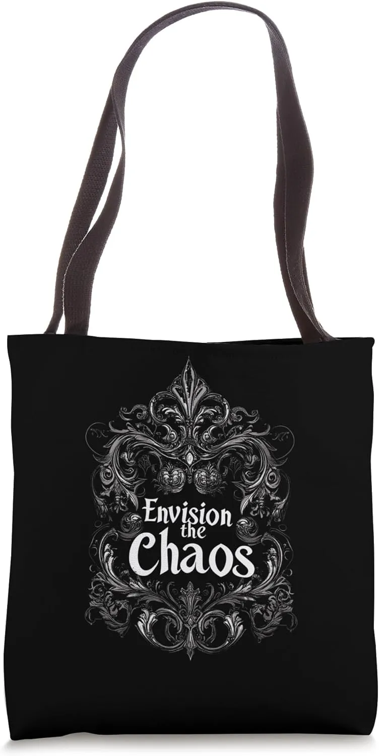 Envision the Chaos |Gothic Alt Grunge Hip Hop Y2K Emo Scene Tote Bag