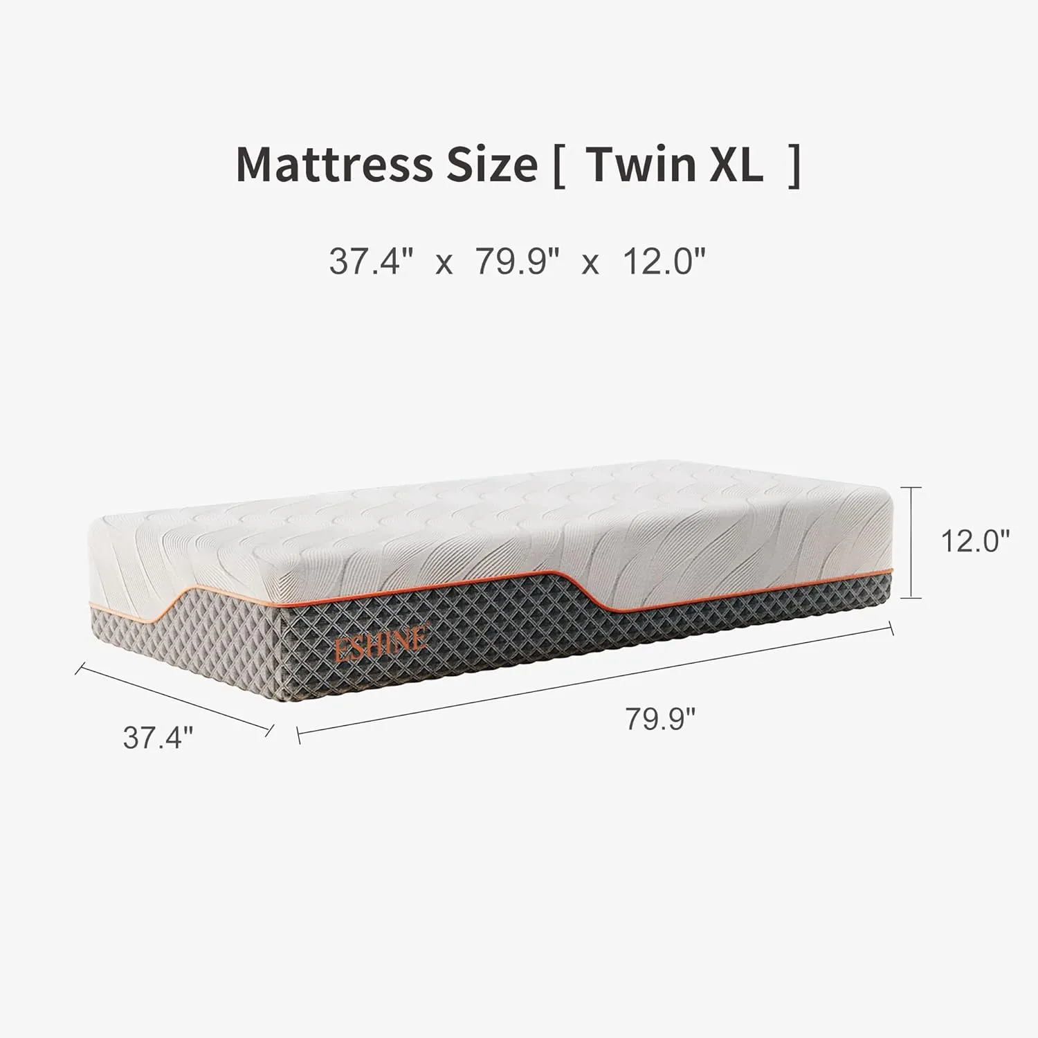 ESHINE Adjustable Bed Frame   12" Hybrid Mattress Split King - Luxury Gel Memory Foam, Upholstered Bed Frames with Massage, USB, Under Bed Night Light, Head and Foot Incline, Split King