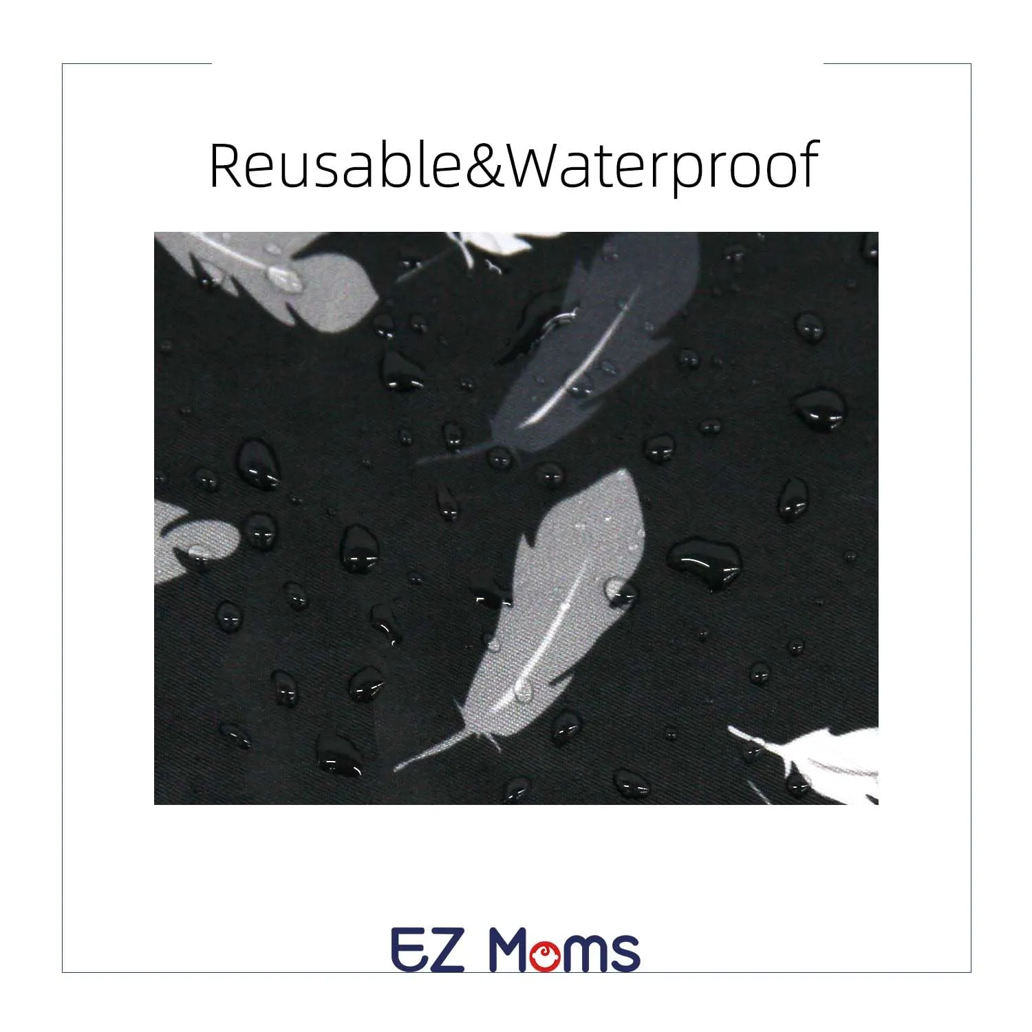 EZ Moms 4 Pcs Waterproof Wet Bag With Two Pockets for Diaper Pouch - Large Reusable Dry Bag for Swimming, Wet Clothes (3 Sizes)