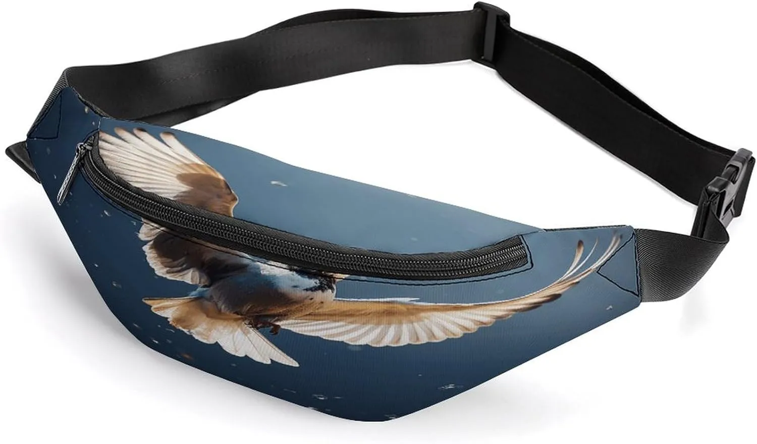 Fanny Pack Waist Packs for Men Women,Bird Migration Print Waist Bag,Hip Pack Belt Bag with Adjustable Strap for Travel Outdoor Sports