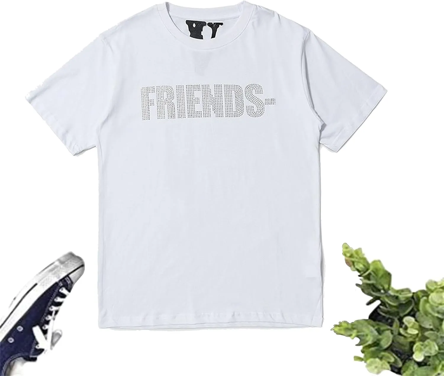 Fashion Men's Short Sleeved T-Shirt V Letter Printed Tops Casual Couple T-Shirt Hip Hop Short Sleeved Tops