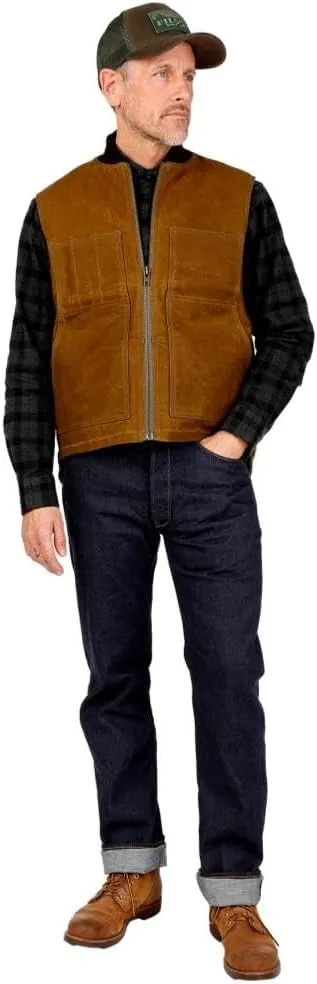 Filson Men's Tin Cloth Insulated Work Vest - Dark Tan