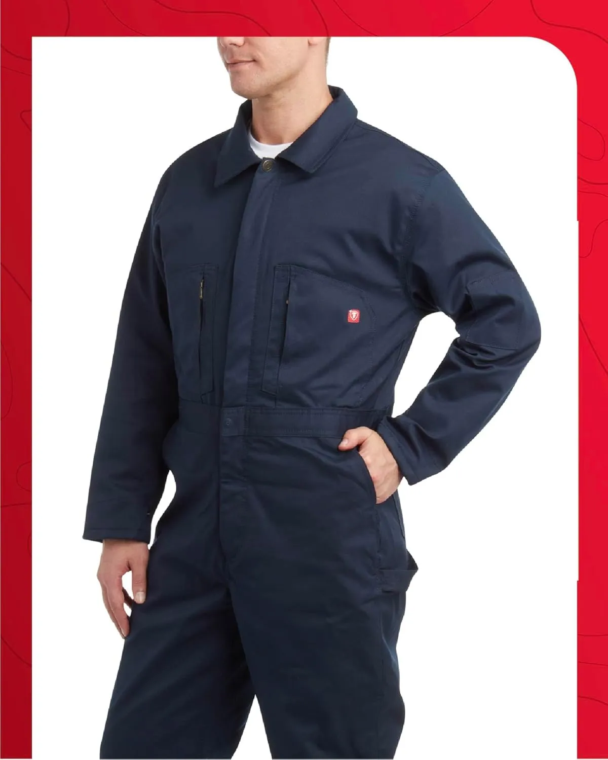Firestone Men's Coveralls - Water Resistant Twill Long Sleeve Overall for Work Utility and Safety (Sizes: M-XXL, Runs Small)