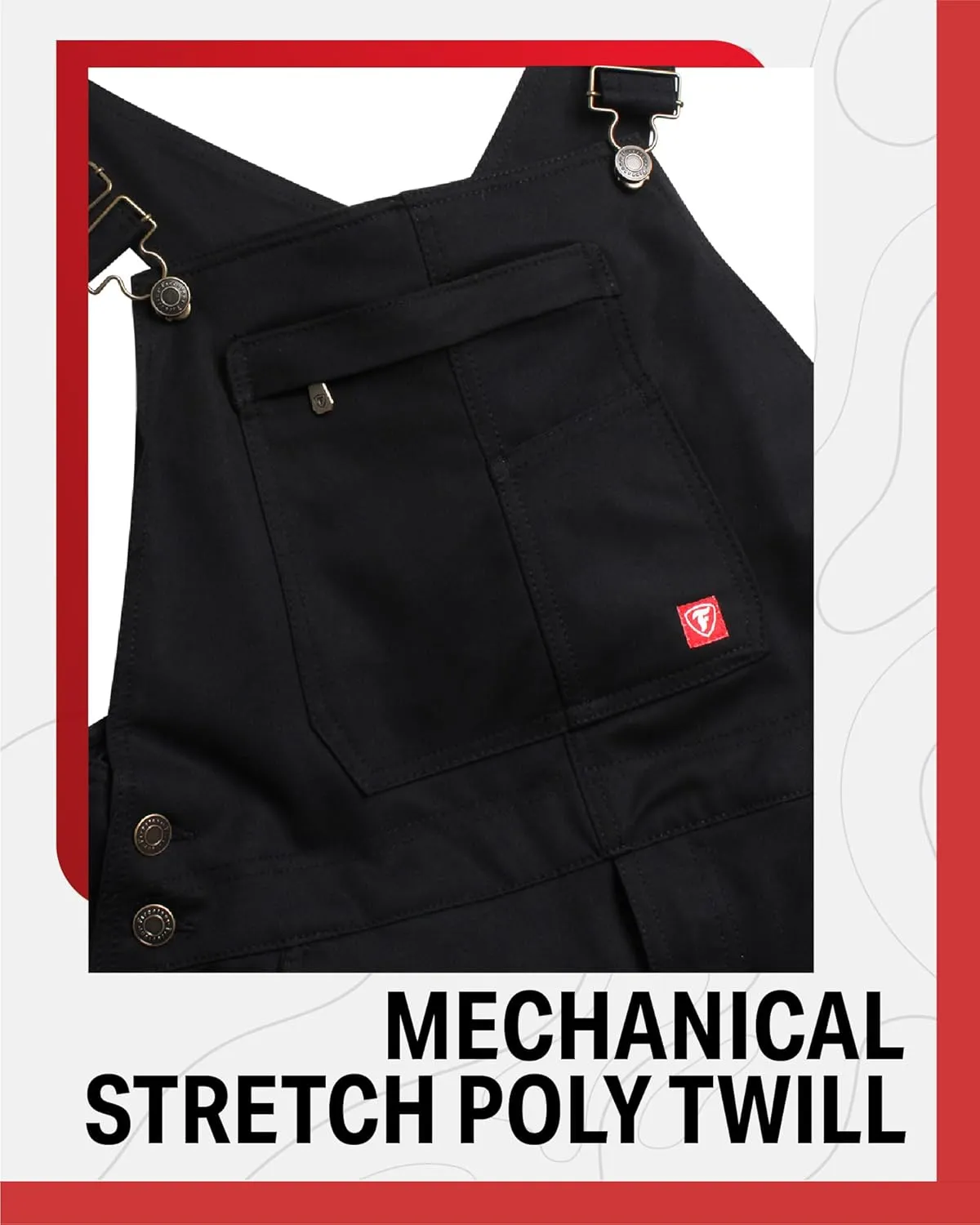 Firestone Mens Overalls - Water Resistant Twill Bib Overalls Jumpsuit for Work Utility and Safety (Sizes: M-XXL, Runs Small)