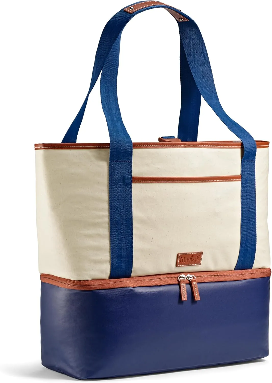 Fit & Fresh Beach & Boat Cooler Bag for Lunch Beach & Travel, Navy