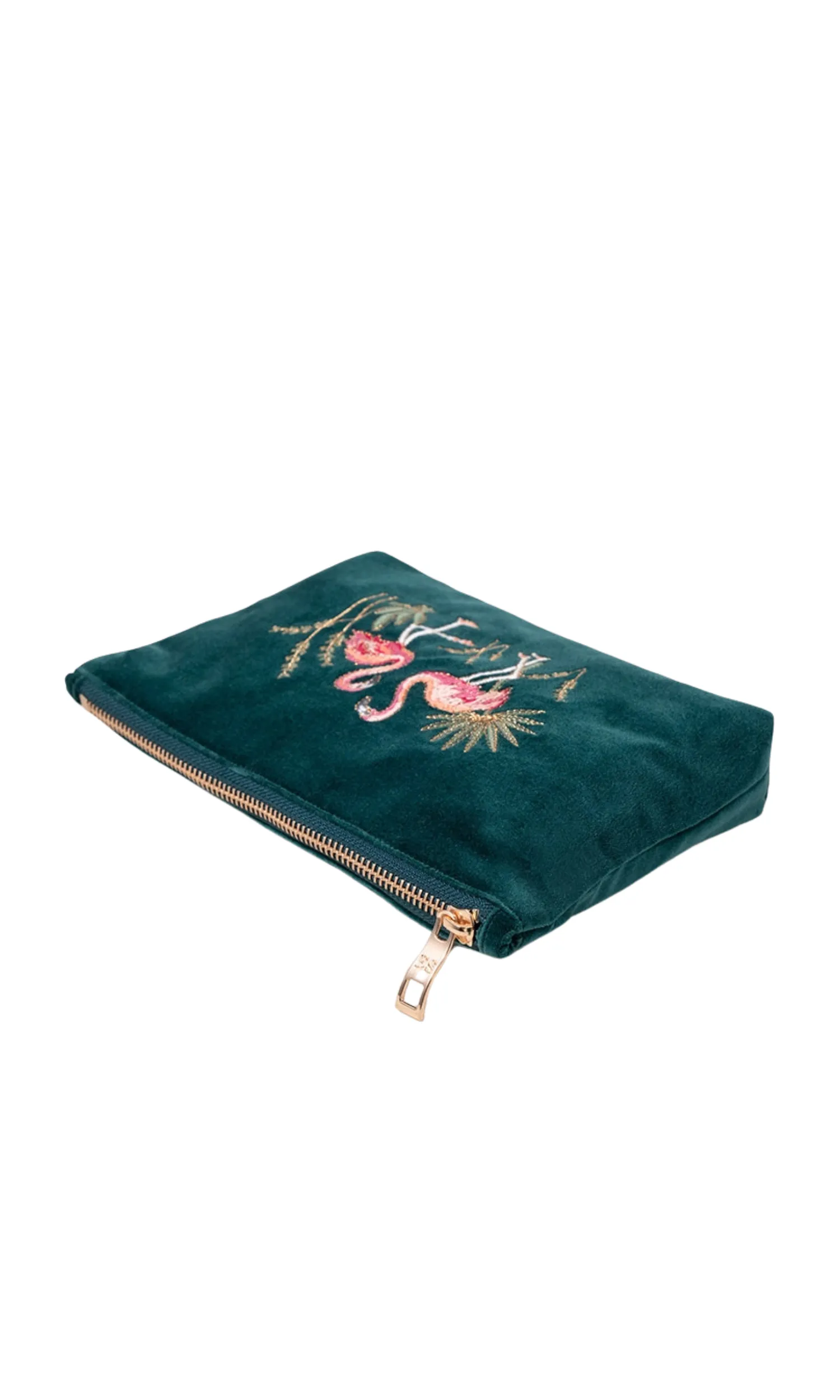 Flamingo Velvet Mini Pouch