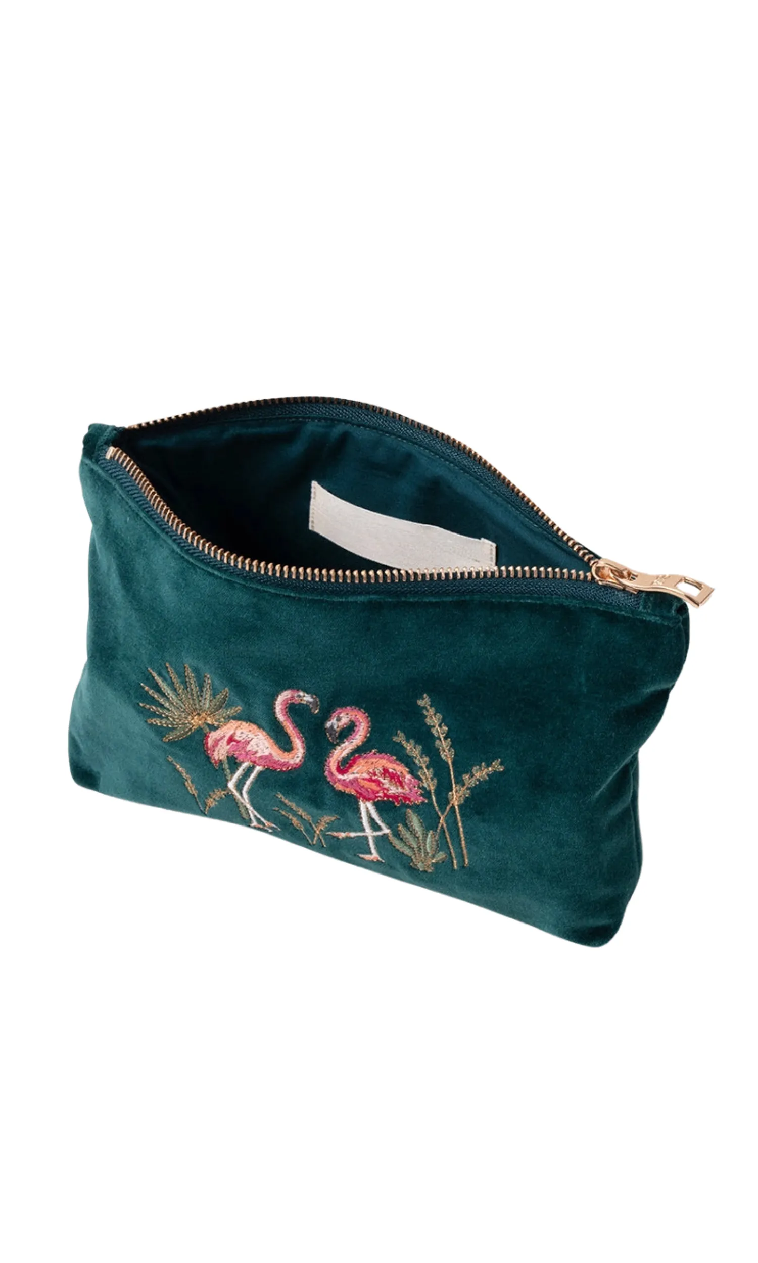 Flamingo Velvet Mini Pouch