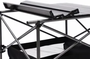 Folding Portable Aluminum Collapsible Table with Carrying Bag for Outdoor Camping Picnic BBQ Patio Black