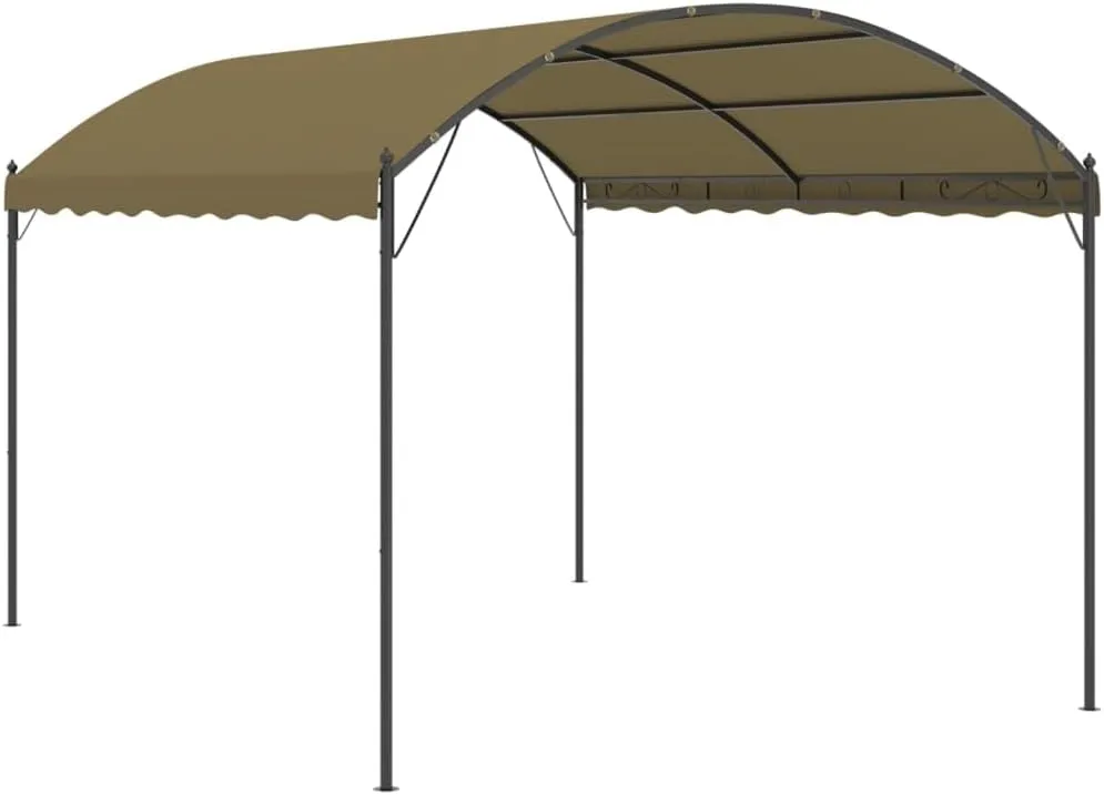 Gazebo Taupe and Black Polyester Fabric and Steel Frame Large,Home & Garden,Lawn & Garden,Outdoor Living,Outdoor Structures,Canopies & Gazebos,312217
