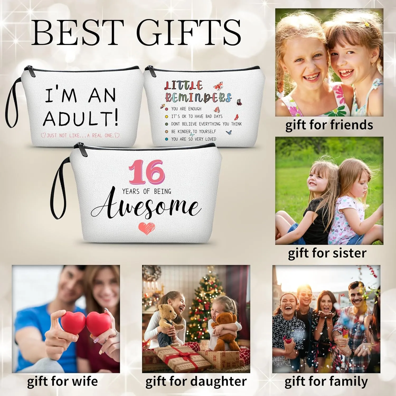 Gifts for 16 Year Old Girl: Makeup Organizer Travel, 16th Birthday Gifts for Teen Girls