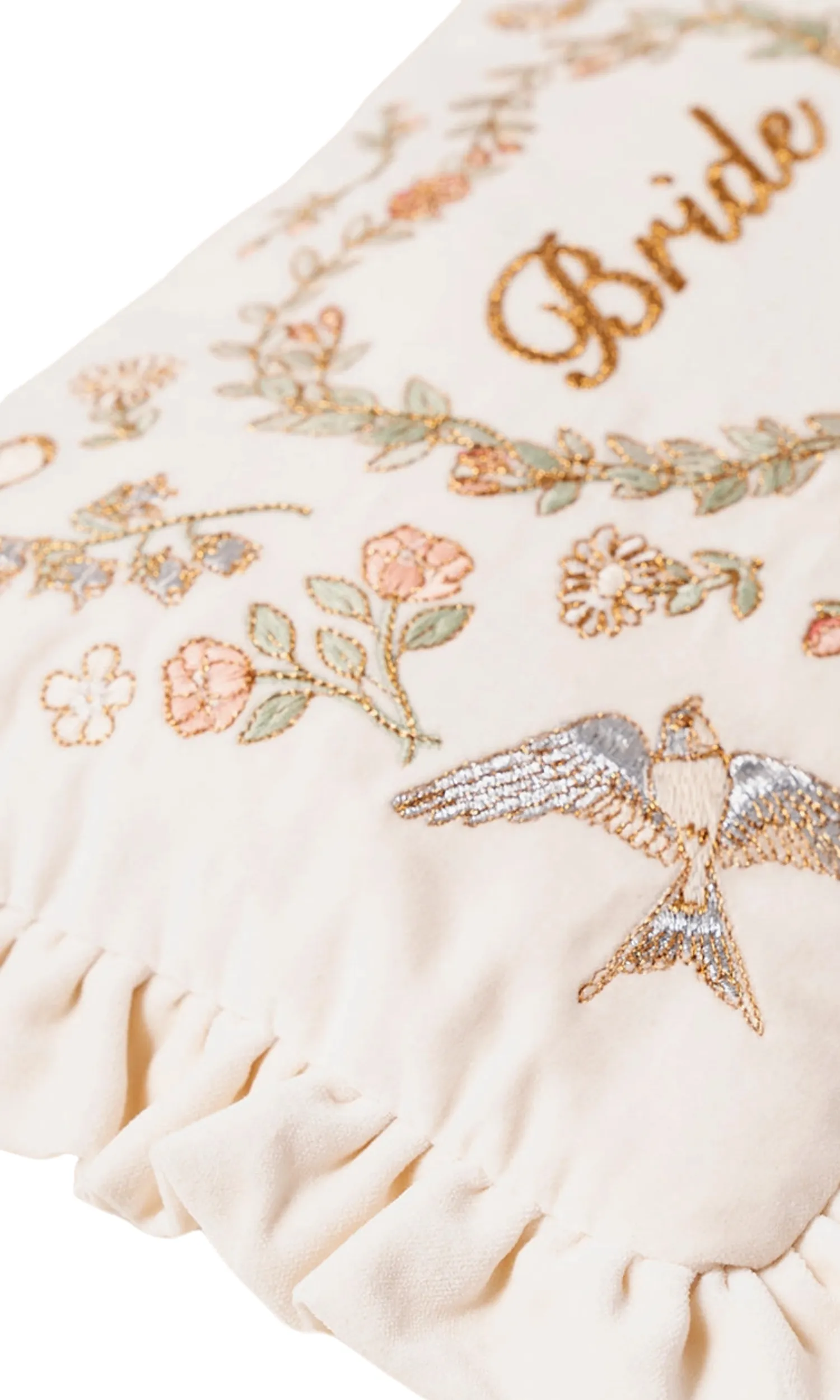 Goddess Bride Velvet Frill Everyday Pouch