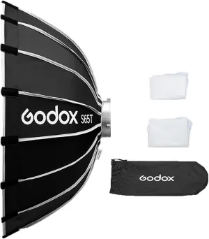 Godox S65T 65cm/25.6in Quick Release Umbrella Softbox Professional Foldable Softbox with Standard Bowen Mount & Diffusers for Photography Studio