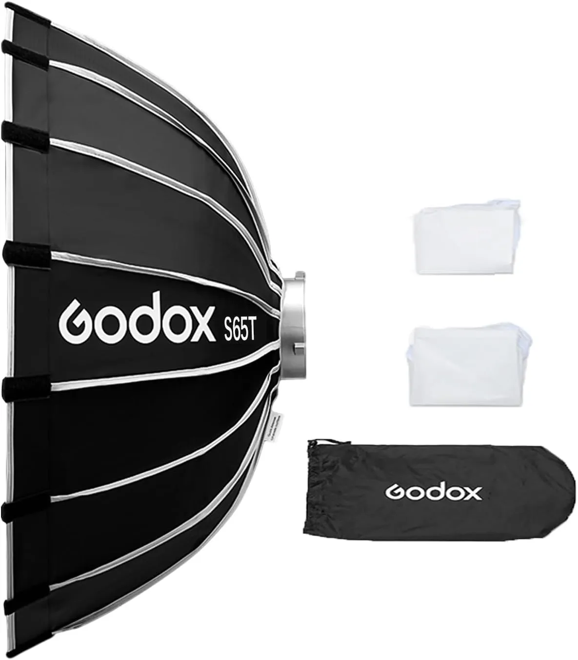 Godox S65T 65cm/25.6in Quick Release Umbrella Softbox Professional Foldable Softbox with Standard Bowen Mount & Diffusers for Photography Studio