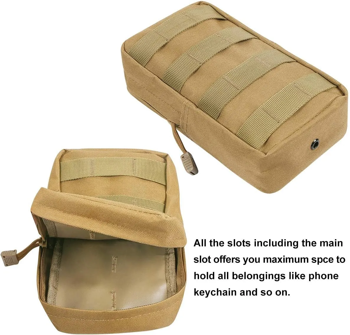 Gogoku 3 Pack Molle Pouch Combo Water Bottle Pouch Holder Tactical Molle Pouches Compact Utility Waist Bag Pack