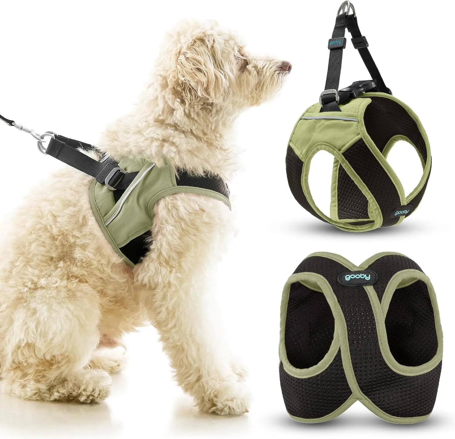 Gooby Escape Free Easy Fit X in Dog Harness - Portland Green, Large