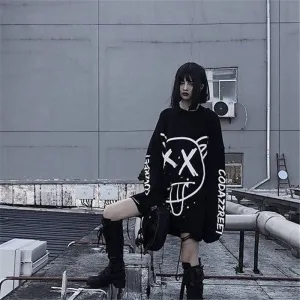 Gothic punk long sleeve egirl tee