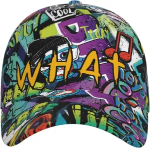 Graffiti Text Hip Hop Style Colorful Hat Men Women Unisex Baseball Caps Graphic Cap Trendy Hats