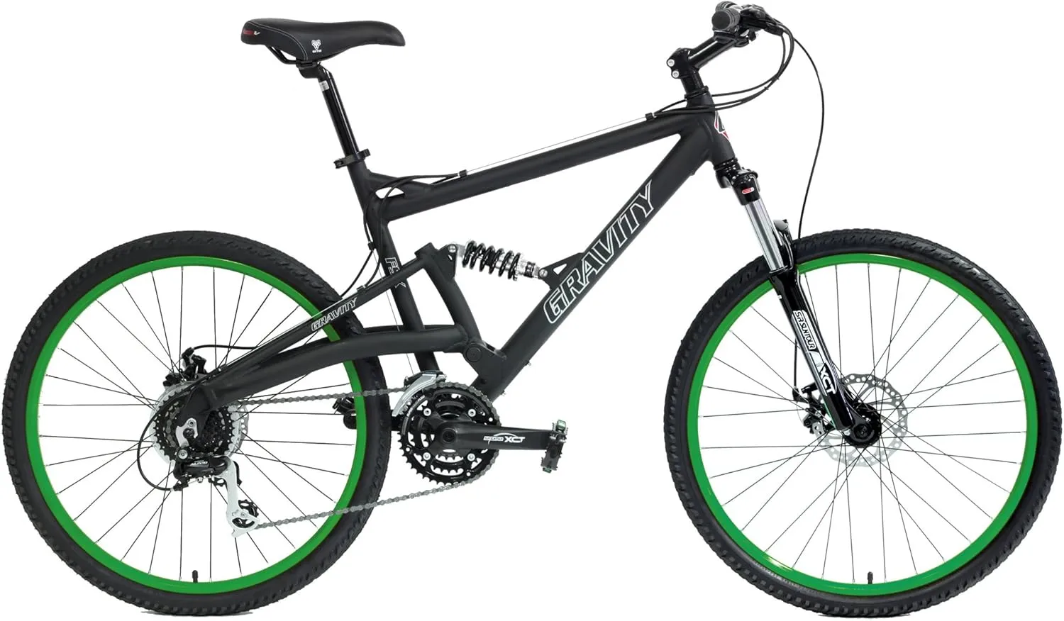 Gravity FSX 2.0 Dual Full Suspension Mountain Bike Disc Brakes Acera Suntour