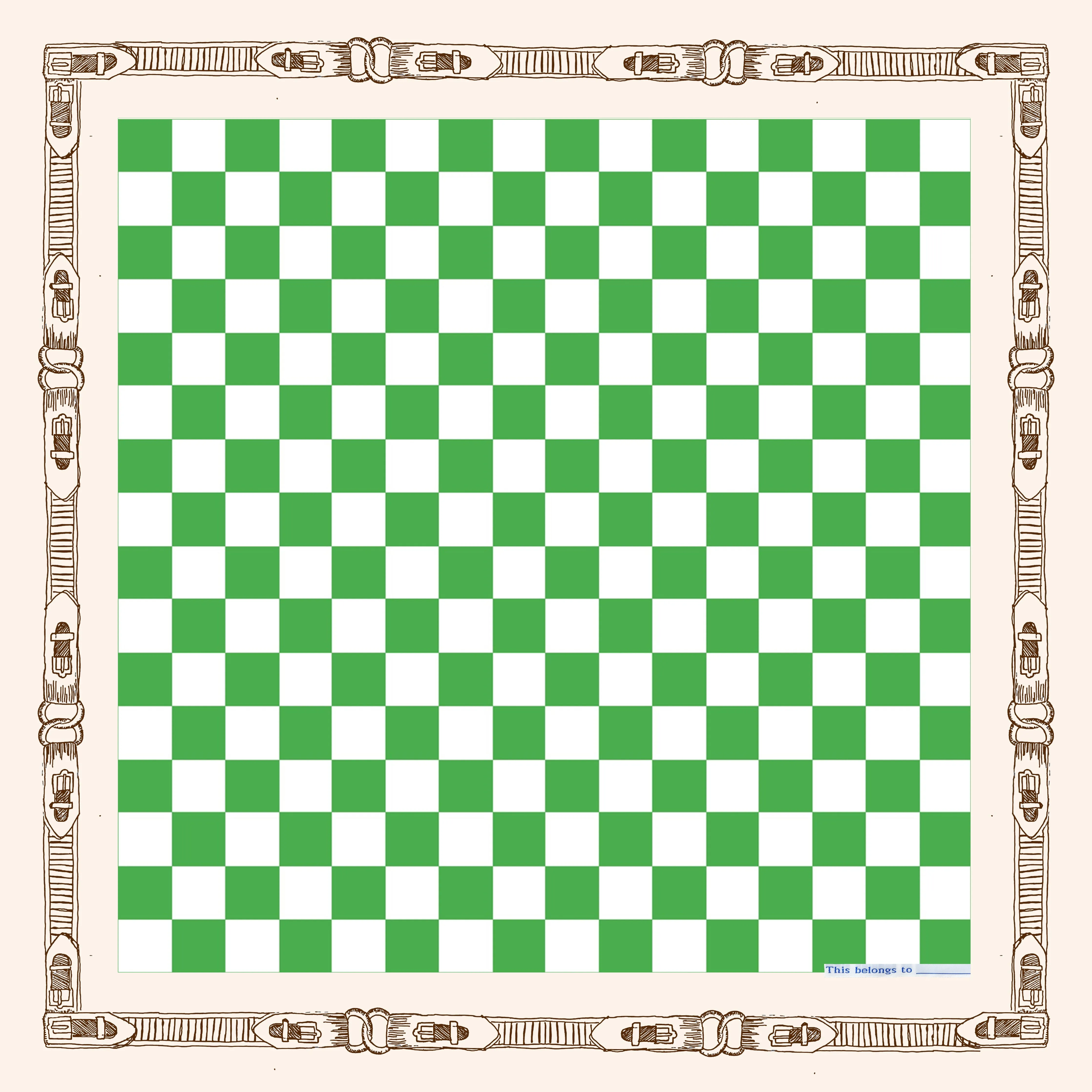 Green Checkerboard Bandana