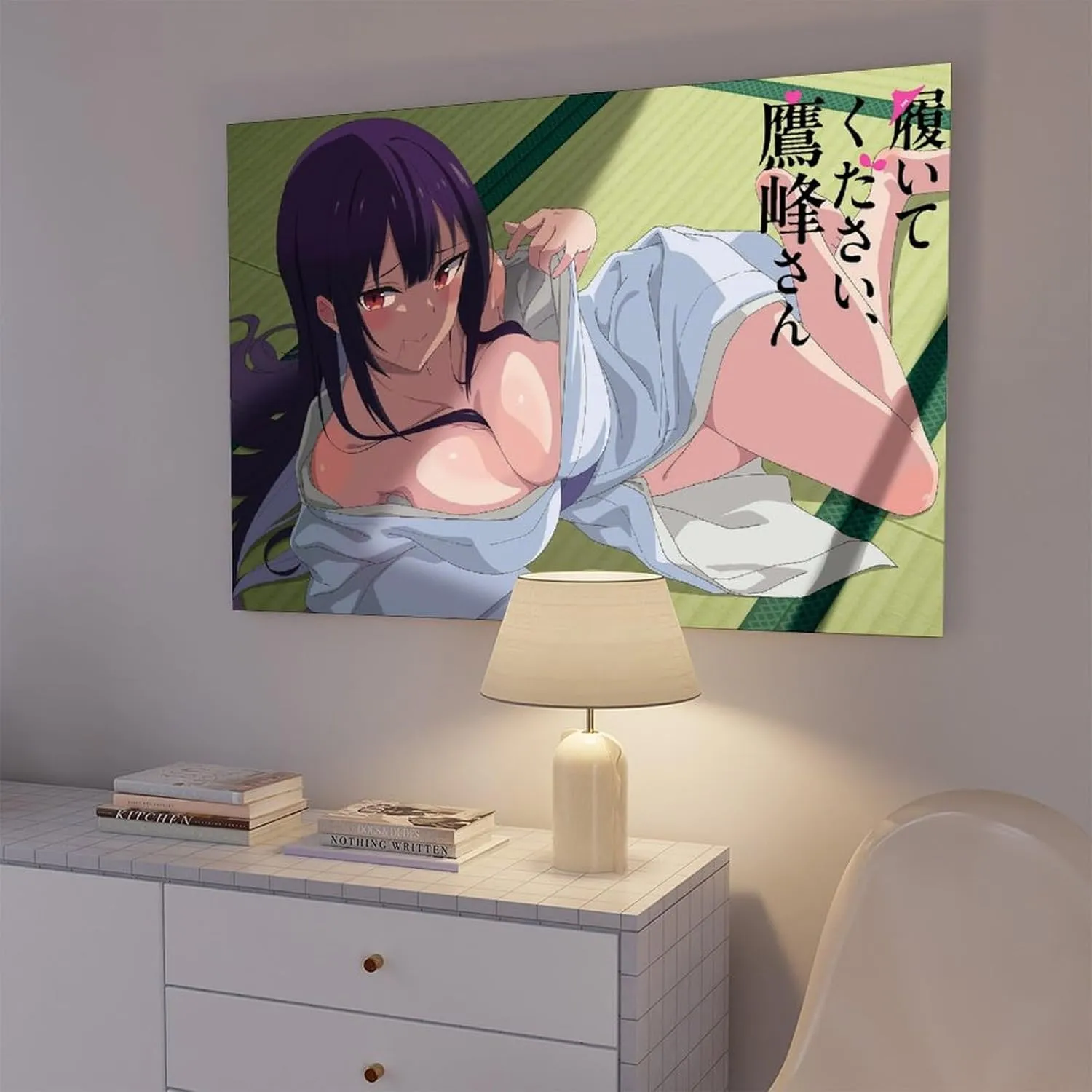 Haite Kudasai，Takamine-san Anime Poster Canvas Poster Bedroom Decor Landscape Office Room Decor Gift Frame:24x36inch(60x90cm)