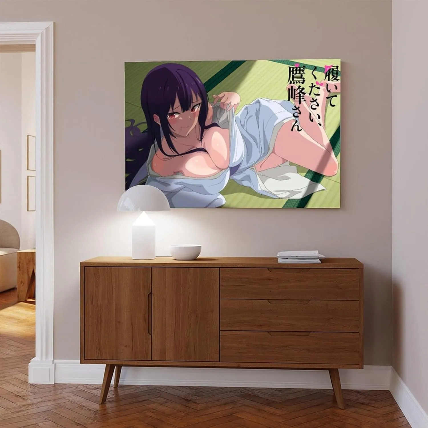 Haite Kudasai，Takamine-san Anime Poster Canvas Poster Bedroom Decor Landscape Office Room Decor Gift Frame:24x36inch(60x90cm)