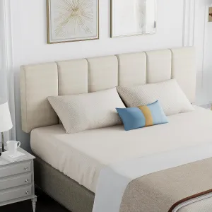 HAOBO Home Upholstered Headboard Foldable King Size Headboards Eastern King/California King Linen Panel with Height Adjustments
