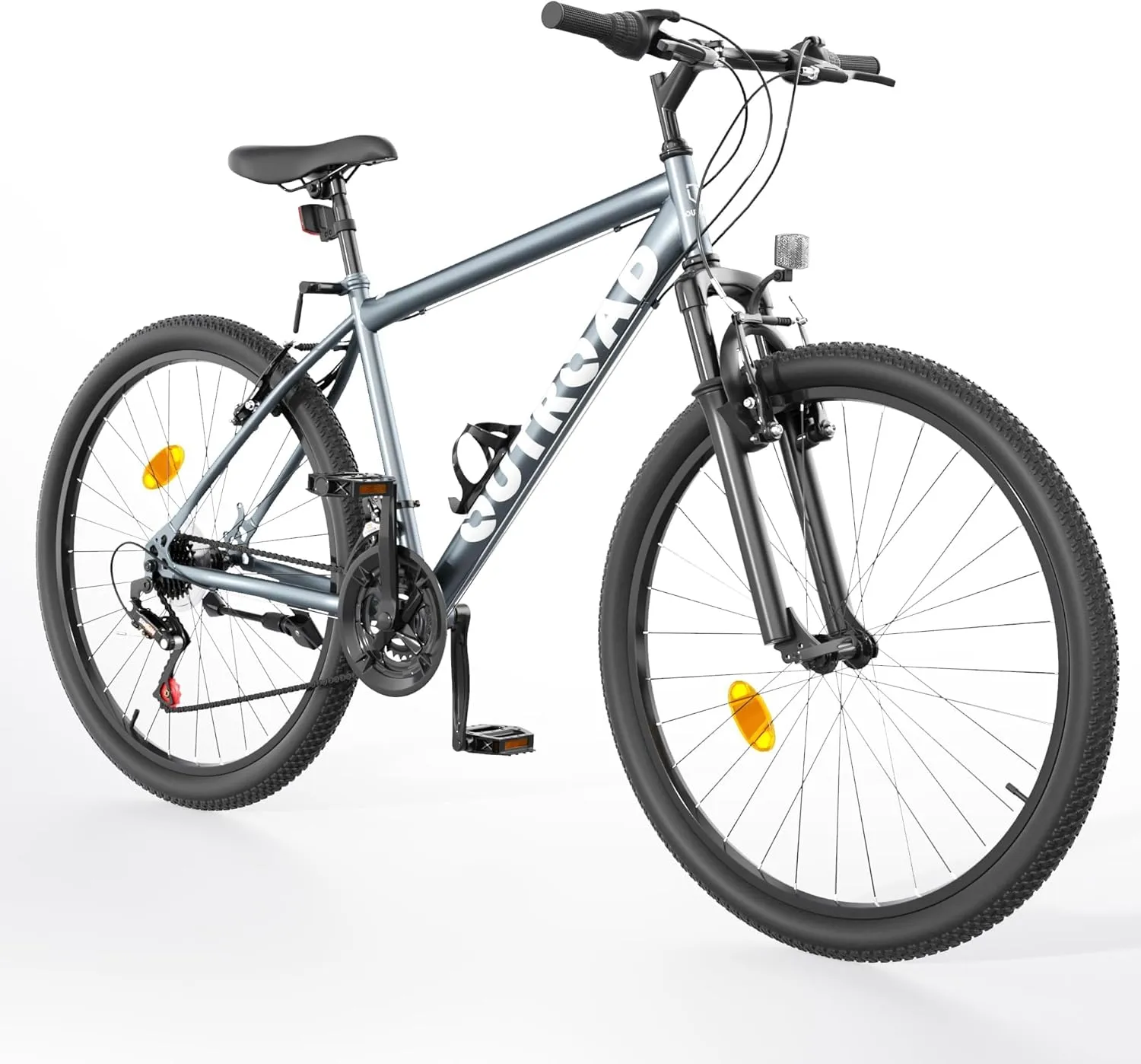 Hardtail Mountian Bikes with 7/21 Speeds Drivetrain, 26 Inch Wheel Mountian Bicycles with Front Suspension, Widened Frame Commuting Bikes with V/Dual Disc Brakes