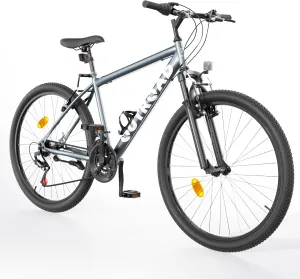 Hardtail Mountian Bikes with 7/21 Speeds Drivetrain, 26 Inch Wheel Mountian Bicycles with Front Suspension, Widened Frame Commuting Bikes with V/Dual Disc Brakes