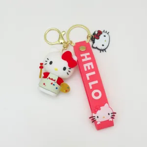 Hello kitty artist keychain – pink