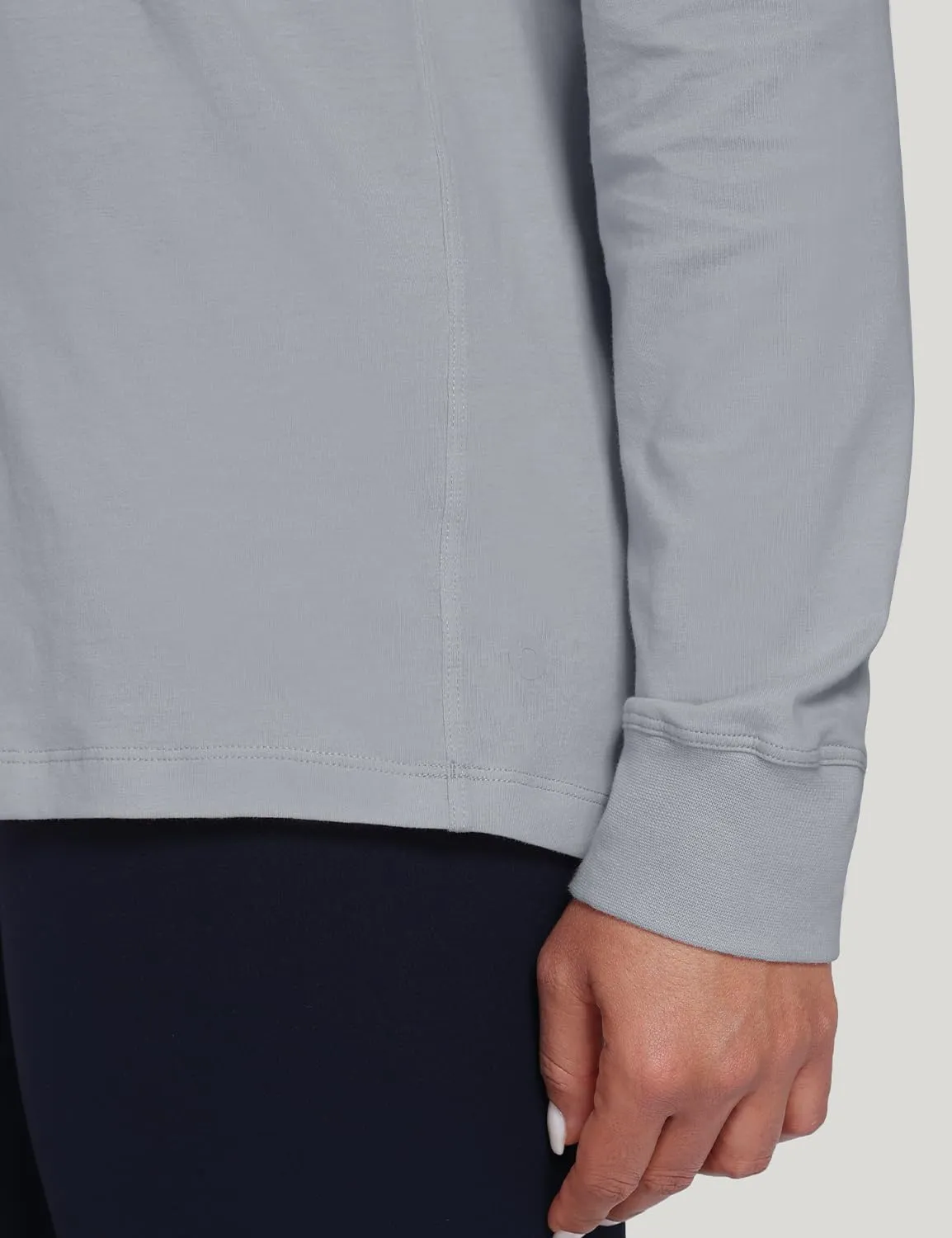 HeyNuts Pima Cotton Workout Long Sleeve Shirts for Women Crew Neck Athletic Basic Shirts Casual Tops