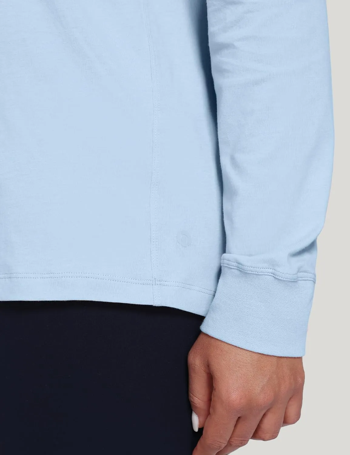 HeyNuts Pima Cotton Workout Long Sleeve Shirts for Women Crew Neck Athletic Basic Shirts Casual Tops