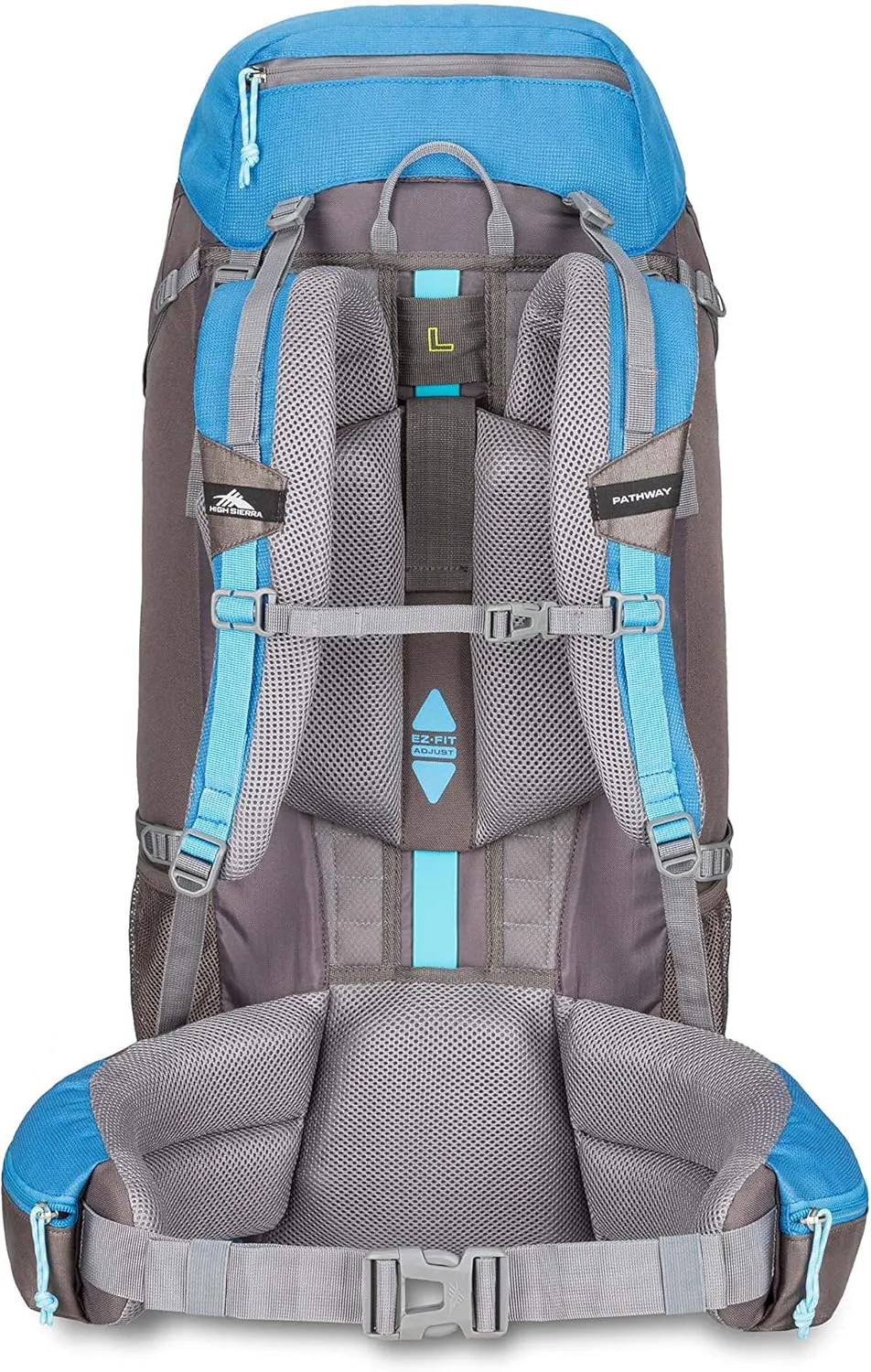 High Sierra Pathway Internal Frame Hiking Backpack, Mineral/Slate/Glacier, 60L