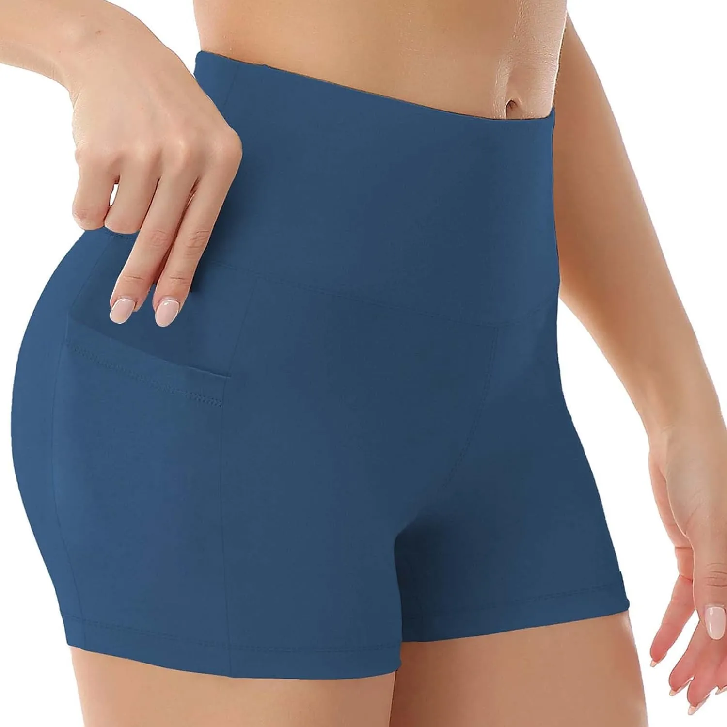 High Waisted Biker Shorts for Women Women's Hip Running Five Point Fitness Pants High Waisted Hip Tight