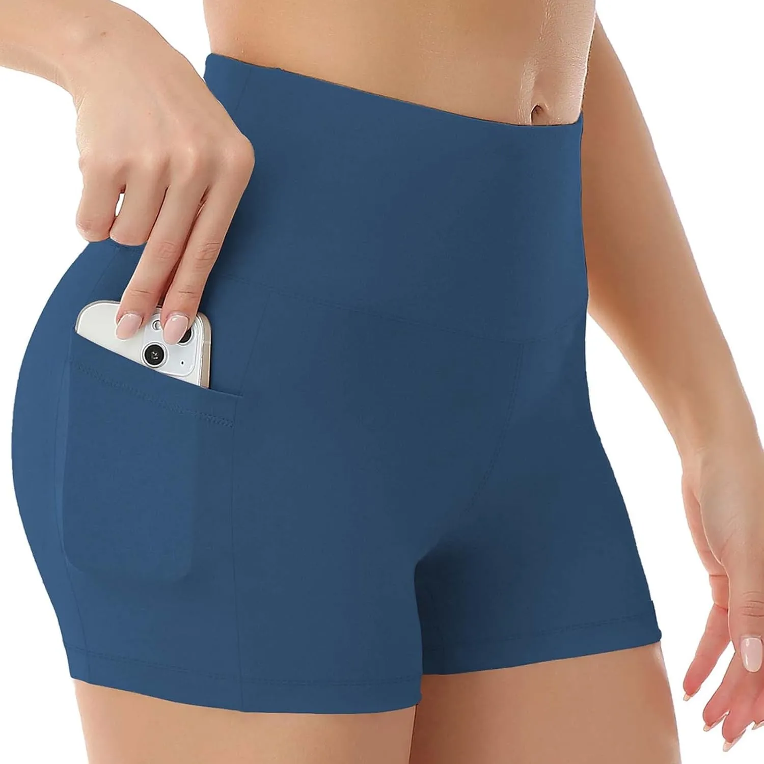 High Waisted Biker Shorts for Women Women's Hip Running Five Point Fitness Pants High Waisted Hip Tight