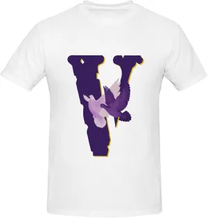 Hip Hop Big V Graphic Shirts for Men Women Casual Crew Neck Short Sleeve T-Shirt Tops for Travel Outdoor Fans Gifts