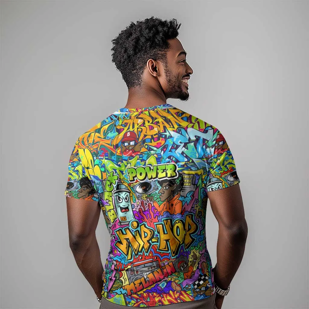 Hip Hop Graffiti Art T shirt Black Power DT02