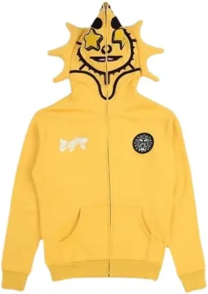 Hip-hop Zip up Hoodie Print Design Sweatshirt Hooded Women Grunge 2023 Y2k Clothes Vintage Harajuku Hoodies