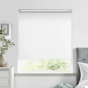 HOMEBOX 100% Blackout Roller Shade,Striped Jacquard Window Blinds with Thermal Insulated,Textured Fabric Roller Blinds,Roll Up Shades for Indoor Home,Easy to Install,Black （38"" W x72 H）, White