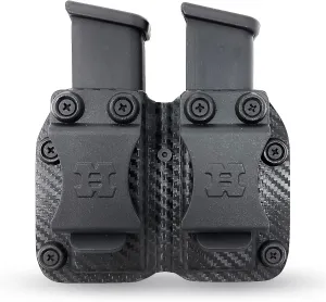 Houston Gun Holsters Double Kydex Magazine Pouch Case by Houston Gun Holsters Concealment Tactical Multi Use Holster