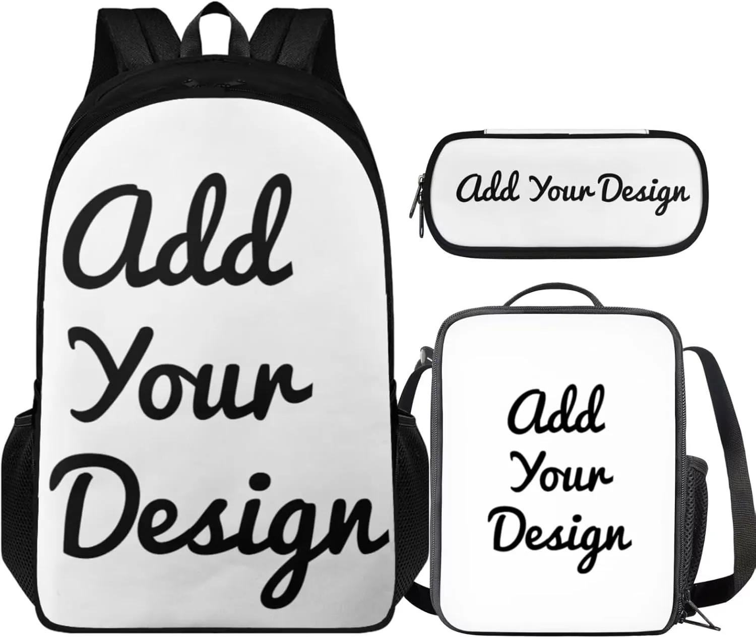 HUGS IDEA Custom School Backpack Personalized Bookbag for Girls Boys Custom School Bag with Photo Add Your Own Name Picture Custom Gifts for Your Son or Daughter Children's Gifts