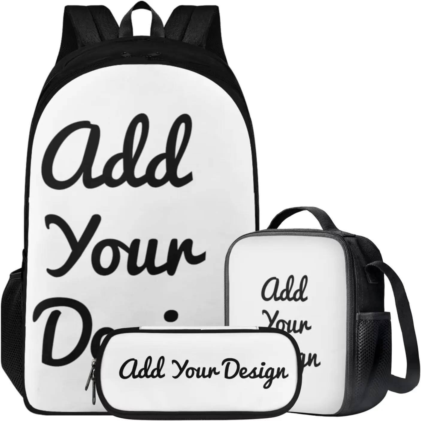 HUGS IDEA Custom School Backpack Personalized Bookbag for Girls Boys Custom School Bag with Photo Add Your Own Name Picture Custom Gifts for Your Son or Daughter Children's Gifts