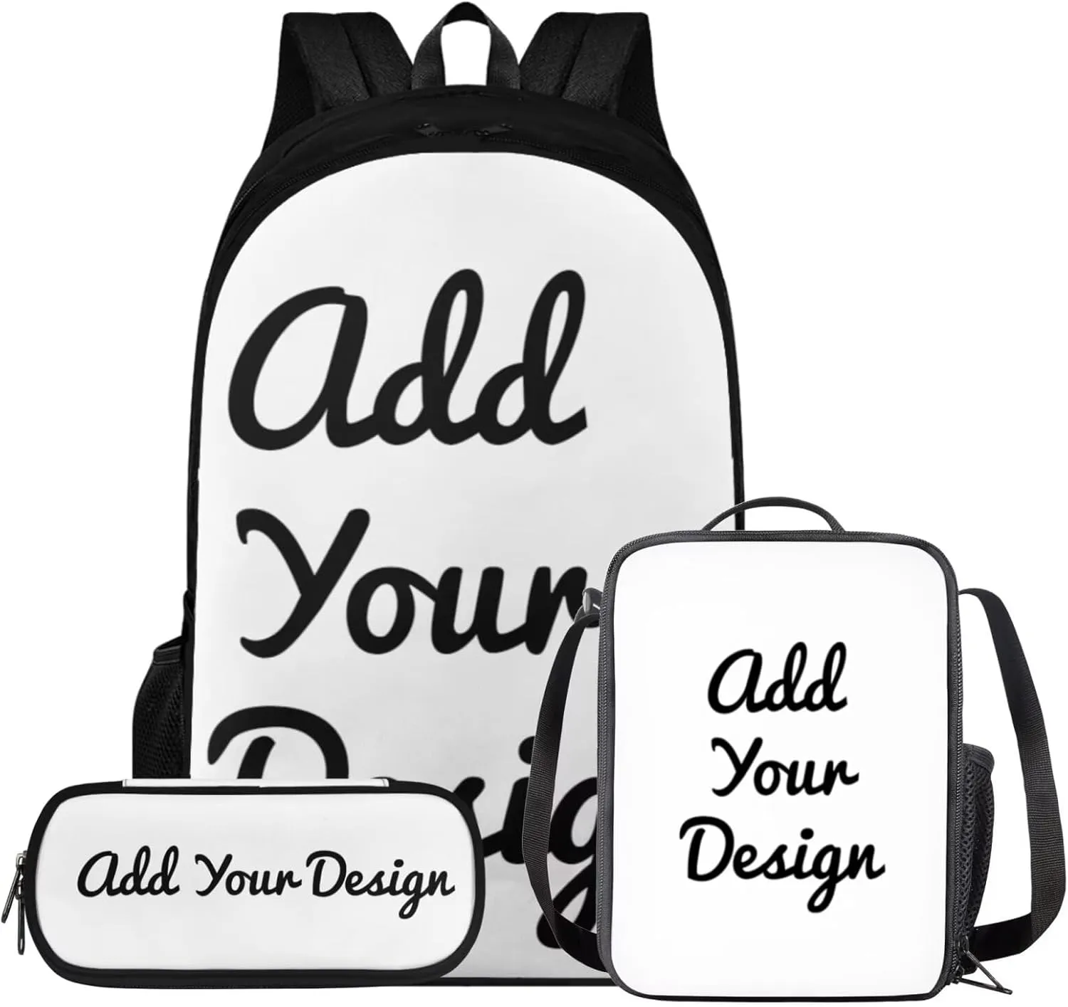 HUGS IDEA Custom School Backpack Personalized Bookbag for Girls Boys Custom School Bag with Photo Add Your Own Name Picture Custom Gifts for Your Son or Daughter Children's Gifts