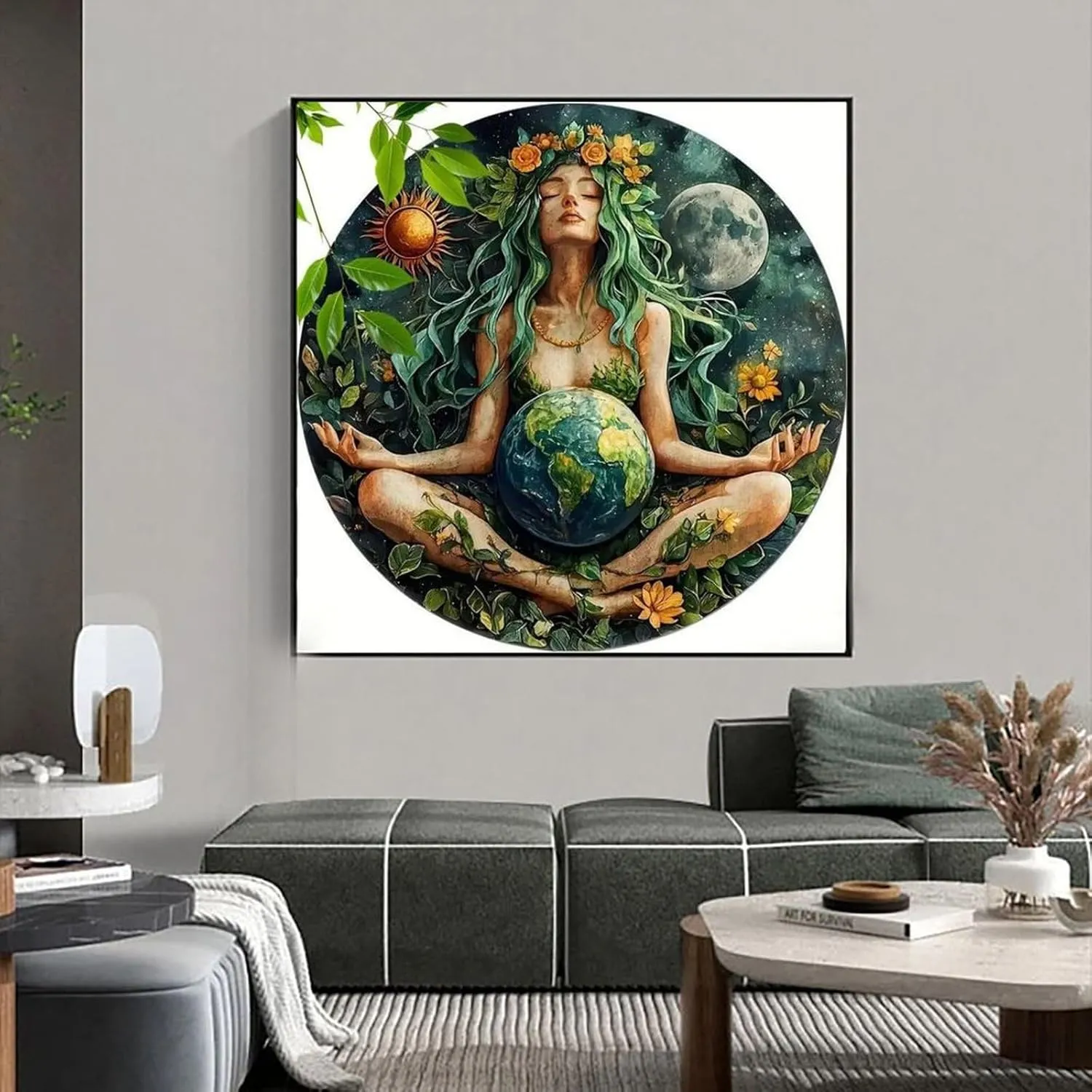 IGAWYPGV Pachamama, Inca-godin from The past to The Present, Inca-mythology Art Painting Poster0 Canvas Art Wall Printing Office Bedroom Aesthetic Living Room 24x24inch(60x60cm) Frame-style