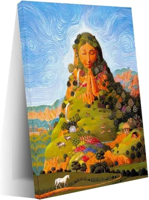 IGAWYPGV Pachamama, Inca-godin from The past to The Present, Inca-mythology Art Painting Poster2 Canvas Art Wall Printing Office Bedroom Aesthetic Living Room 24x36inch(60x90cm) Frame-style