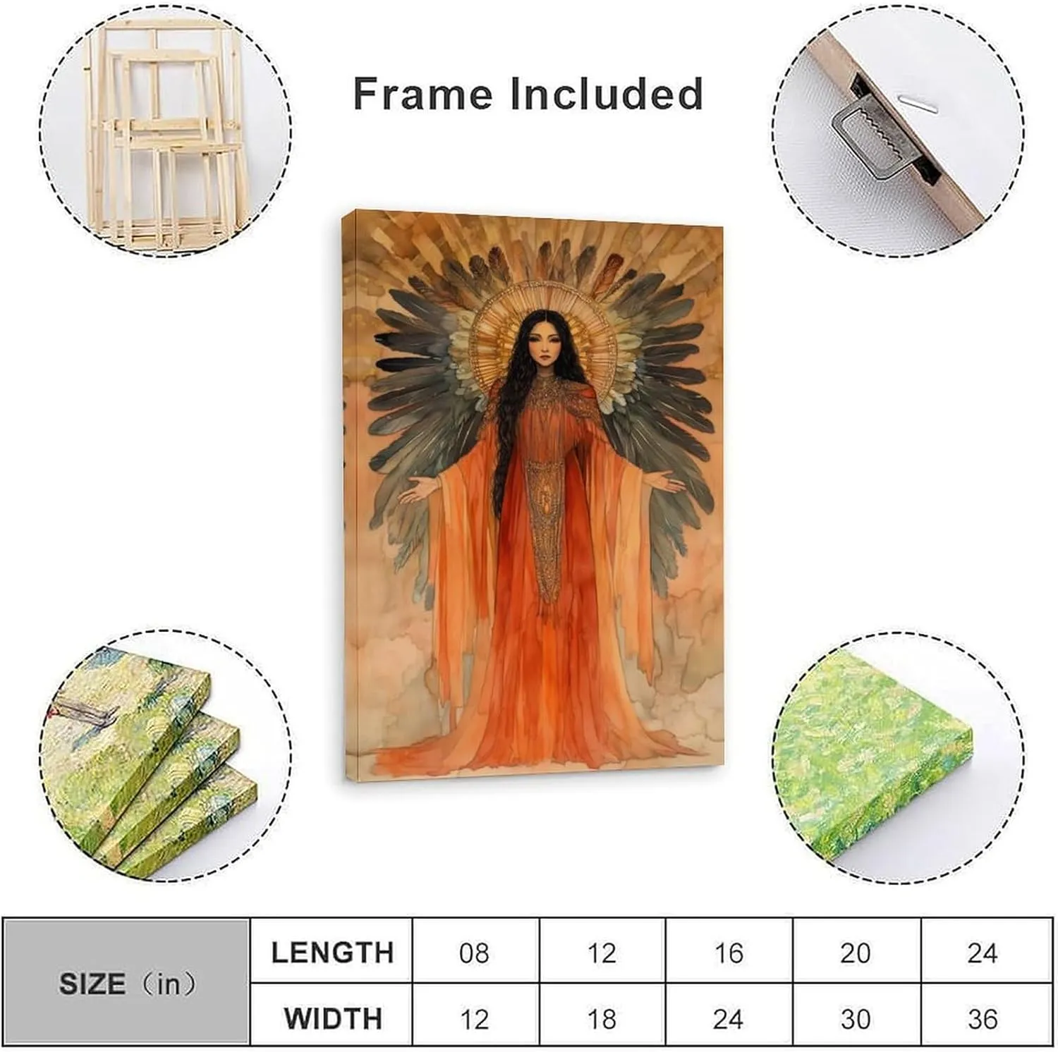 IGAWYPGV Pachamama, Inca-godin from The past to The Present, Inca-mythology Art Painting Poster5 Canvas Art Wall Printing Office Bedroom Aesthetic Living Room 24x36inch(60x90cm) Frame-style